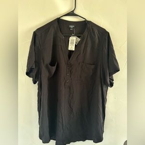 Torrid black short sleeve blouse
